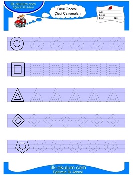 Çocuklar İçin Çizgi Çalışma Sayfaları 